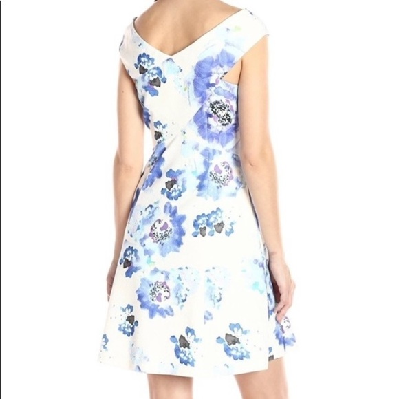 RACHEL Roy Off The Shoulder Watercolor Floral A-Line Mini Dress Size 6 - Picture 2 of 13